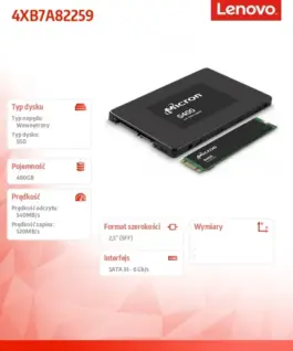 Alternative view от Lenovo 2.5 5400P 480GB RI SATA 4XB7A82259