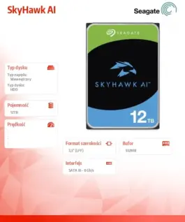 Seagate Hard drive SkyHawk AI 12TB 3