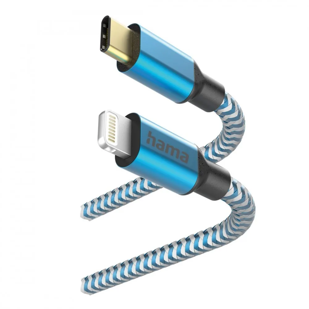 Hama кабел USB reflective c-ltg blue - Image 2