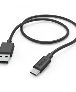 Hama USB кабел USB-A USB-C черен