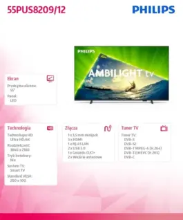 Philips TV 55 inches LED 55PUS8209/12