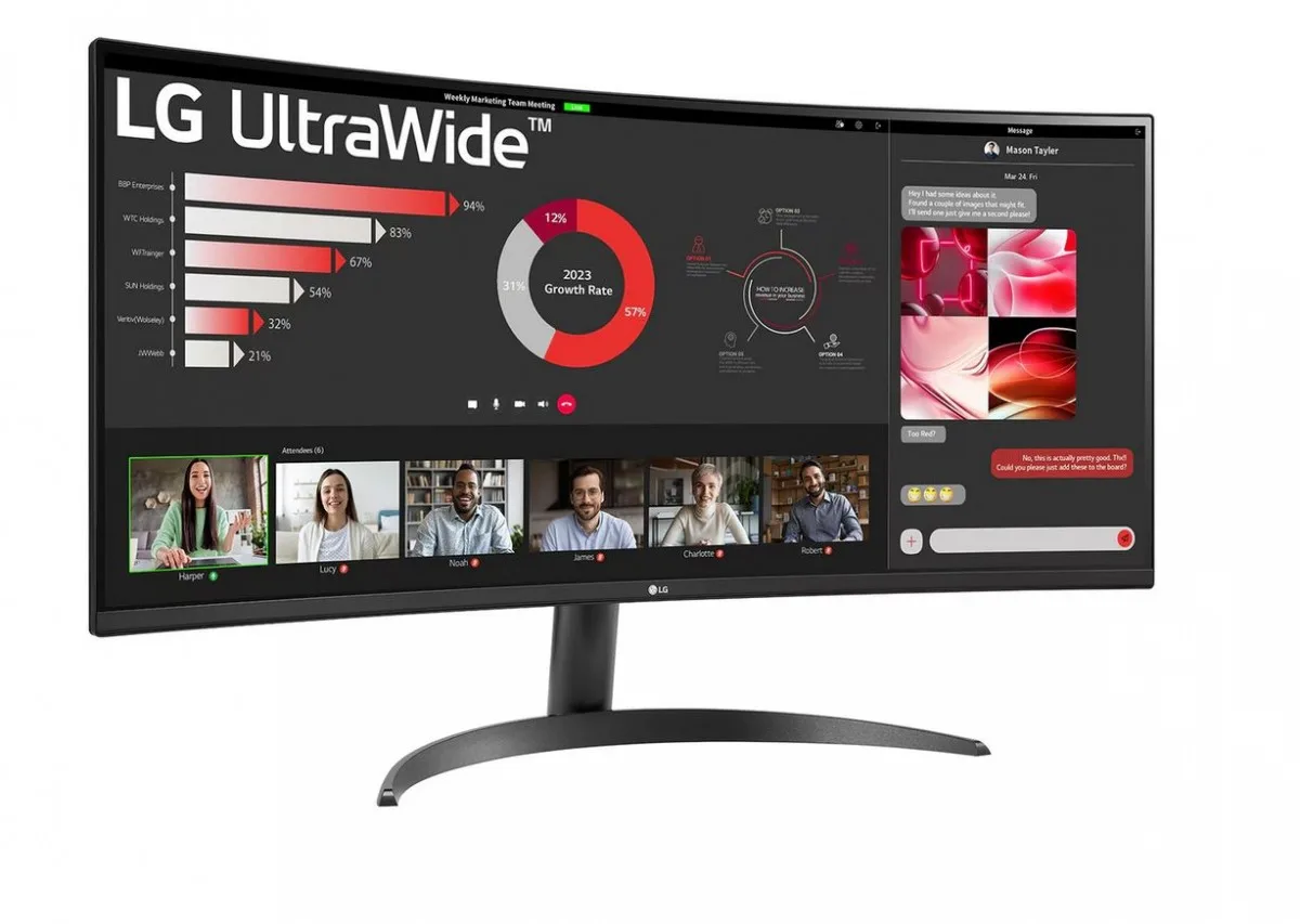 LG Electronics Monitor 34WR50QK-B 34 inches VA - Image 2