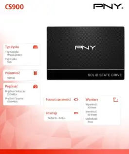Alternative view от PNY SSD 500GB 2,5 S3 BULK SSD7CS900-500-SI