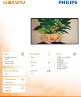 Alternative view от Philips Monitor 65BDL4511D 65 inch Public Display