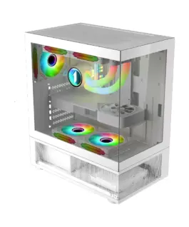 Alternative view от 1stPlayer кутия Case ATX - MIKU Mi7-A White - Reversed fans included