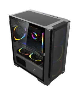Alternative view от 1stPlayer кутия Case mATX - TRILOBITE T4 Mesh Black