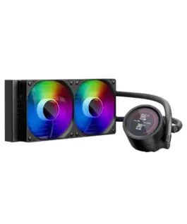 Alternative view от 1stPlayer водно охлаждане Water Cooling 240mm - Thunderstorm TS4 240 Black - Digital Display, aRGB