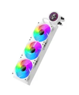 Alternative view от 1stPlayer водно охлаждане Water Cooling 360mm - Thunderstorm TS4 360 White - Digital Display, aRGB