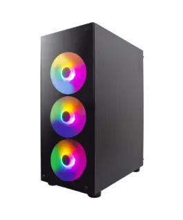 Alternative view от 1stPlayer Кутия Case ATX - Fire Dancing V3-B RGB - 4 fans included
