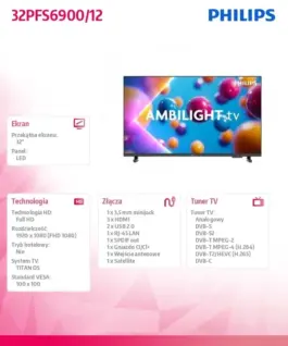 Philips TV LED 32 inches 32PFS6900/12