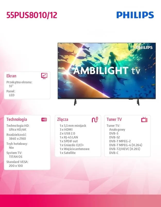Philips TV LED 55 inches 55PUS8010/12 - Image 4