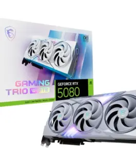 MSI видео карта GeForce RTX 5080 GAMING TRIO OC бял 16G GDDR7 256bit