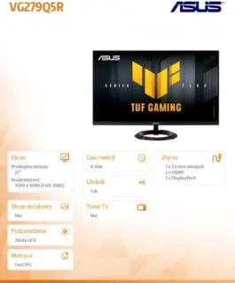 Alternative view от Asus Monitor 27 inches VG279Q5R IPS 2HDMI DP speakers