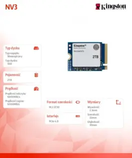 Kingston SSD диск NV3 2TB M.2 2230 PCI-e 4.0 NVMe 6000/5000 - Image 5