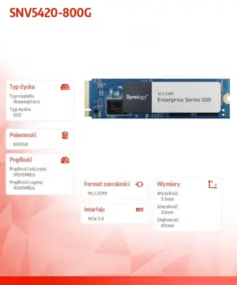 Synology SSD SNV5420-800G 800GB M2 NVMe 2280