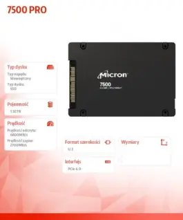 Alternative view от Micron SSD 7500PRO 1920GB NVMe U.3 15mm Single pack