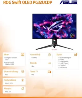 Asus Monitor 32 inches PG32UCDP DP HDMIx2 USB-C - Image 4