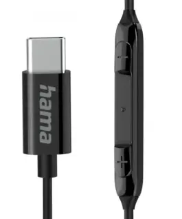 Hama In ear слушалки Curly USB-C черен - Image 5