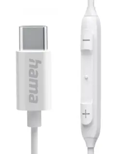 Hama In ear слушалки Curly USB-C бял - Image 5