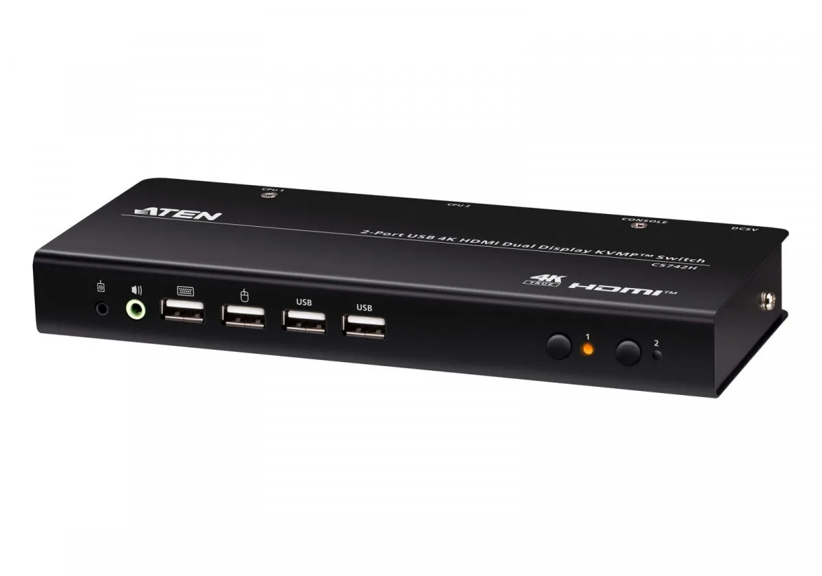 ATEN 2-Port USB 4K HDMI DualDisplay KVMP