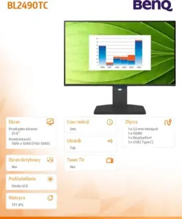Alternative view от Benq Monitor 23.8 inches BL2490TC LED 5ms/1500:1/HDMI/144Hz