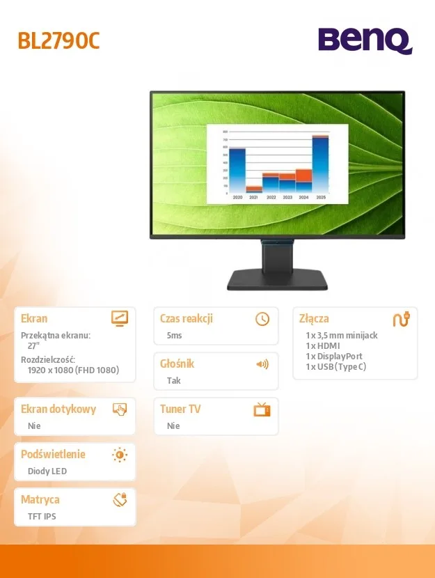 Benq Monitor 27 inches BL2790C LED 5ms/IPS/HDMI/144Hz - Image 2