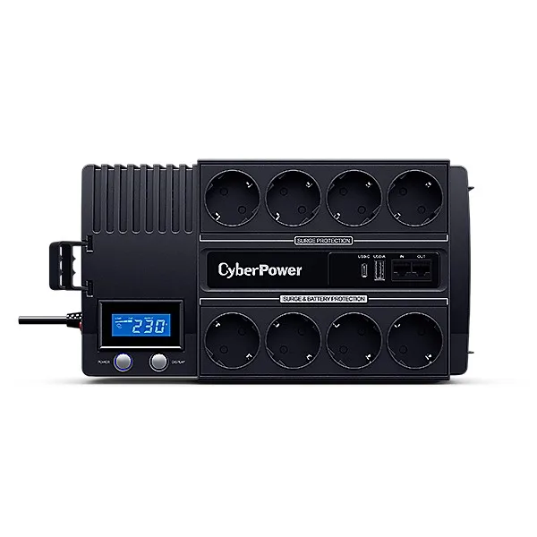 CyberPower UPS BR1200ELCD 1200VA/720W, Simulated Sinewave, AVR USB,LCD, 8xSchuko - Image 2