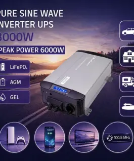 Alternative view от Qoltec Pure Sine Wave inverter 12V to 230V 3000W 6000W