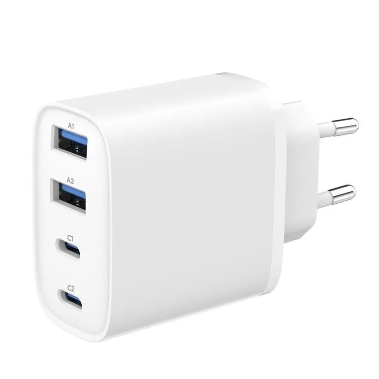 Gembird универсално зарядно GaN 40W LCD 3xUSB-C 1xUSB-A бял