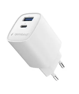 Alternative view от Gembird универсално зарядно 1xUSB-C/A QC 3.0 PD 30W бял