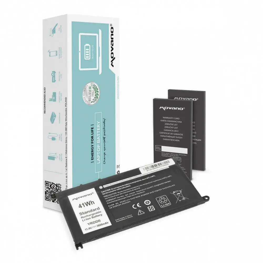 Movano Battery YRDD6 for Dell Inspiron 14 5481 5590 - 3600 mAh (41 Wh)