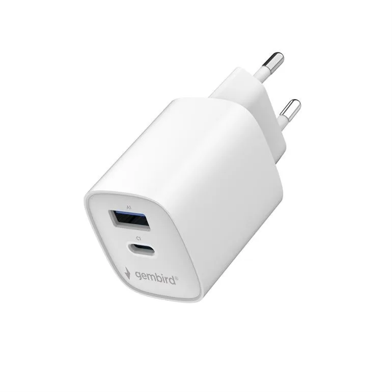 Gembird универсално зарядно 1xUSB-C/A QC 3.0 PD 45W бял - Image 3