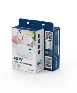 Gembird универсално зарядно 1xUSB-C/A QC 3.0 PD 45W бял - Image 5
