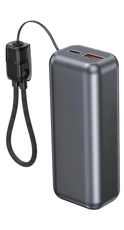 Gembird външна батерия LCD 10000mAh QC3.0 20W gray - Image 2