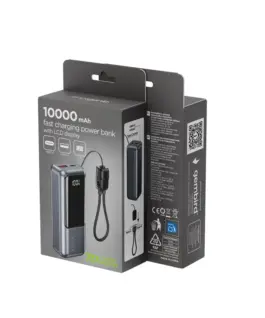 Gembird външна батерия LCD 10000mAh QC3.0 20W gray - Image 4