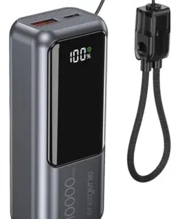 Gembird външна батерия LCD 10000mAh QC3.0 20W gray