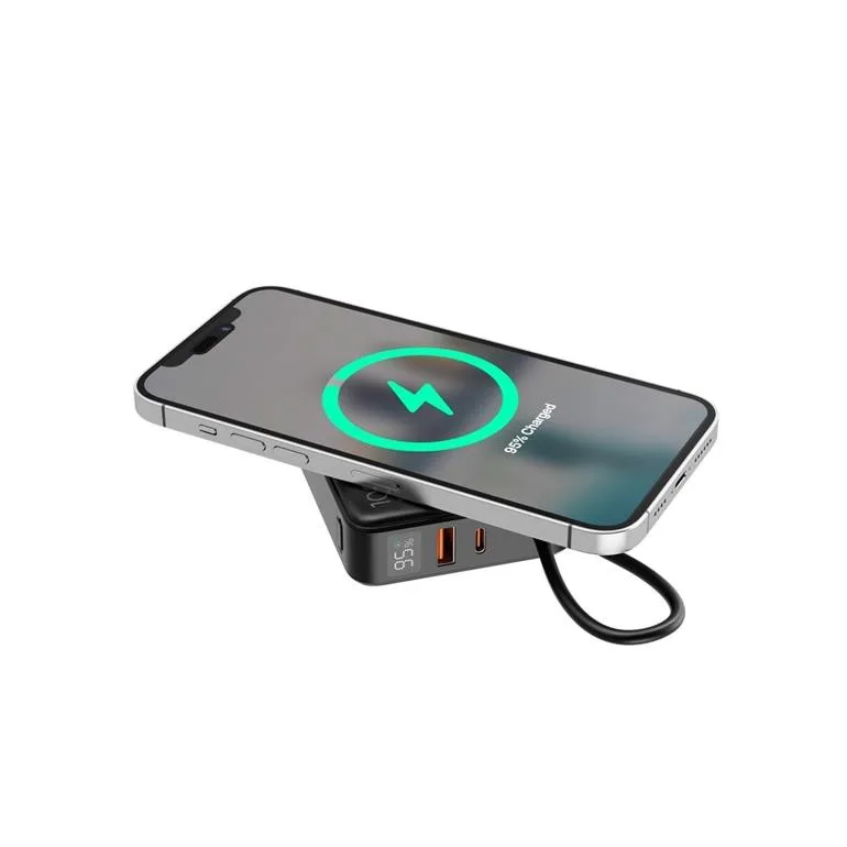 Gembird външна батерия 10000mAh 1xUSB-C/1xUSB-A 20W wireless 15W черен - Image 4