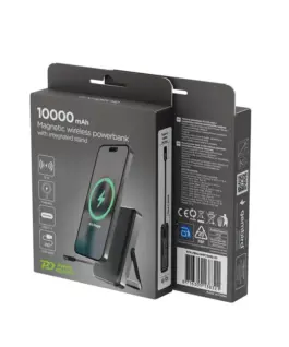 Gembird външна батерия 10000mAh wireless 15W USB-C 20W with stand черен - Image 4