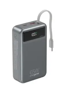 Gembird външна батерия 20000mAh with integrated кабел QC3.0 18W PD 65W LCD