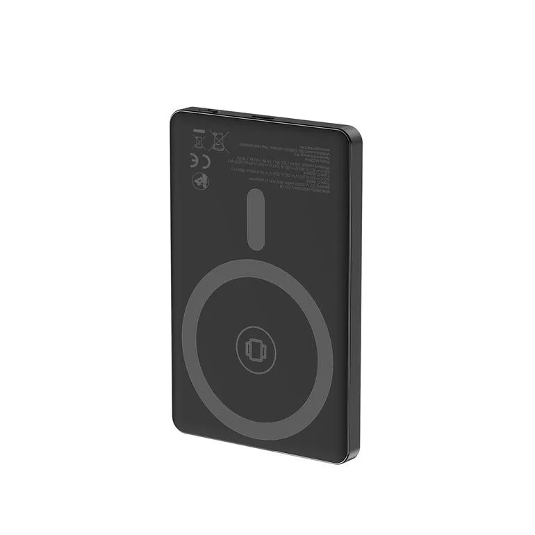 Gembird външна батерия wireless, magnetic, LCD 5000mAh 15W черен - Image 4