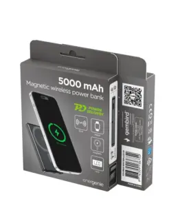 Gembird външна батерия wireless, magnetic, LCD 5000mAh 15W черен - Image 5