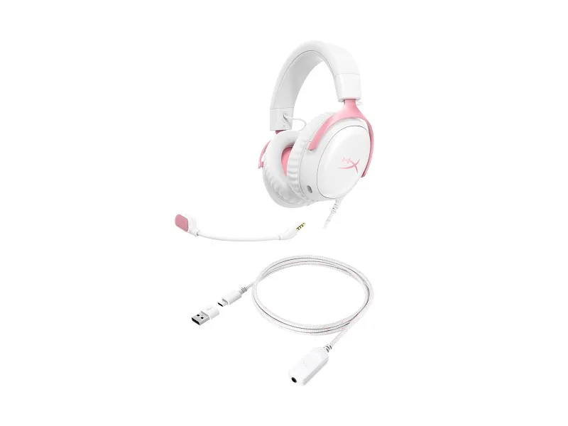 HyperX Cloud III Gaming Headset бял/розов - 9W1Q4AA - Image 5
