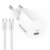 Verbatim зарядно uniwersall Mini GaN 20W with кабел 1m USB-C P.D 3.0
