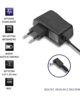 Qoltec захранващ блок | 10W | 5V | 2A | 4.0*1.35 | 1,4m - Image 4