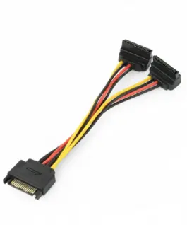 Gembird Sata power кабел Sata-> (M) >2xSATA angled 15cm - Image 3