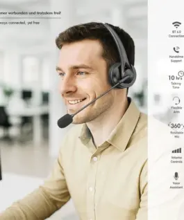 Alternative view от LogiLink Wireless mono headset flexible microphone