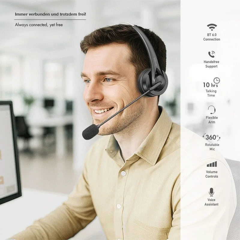 LogiLink Wireless mono headset flexible microphone - Image 2