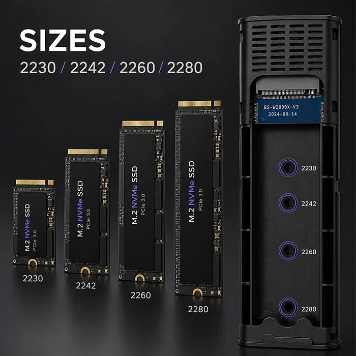 Qoltec Enclosure for M2 SSD, NVME, USB type C - Image 8