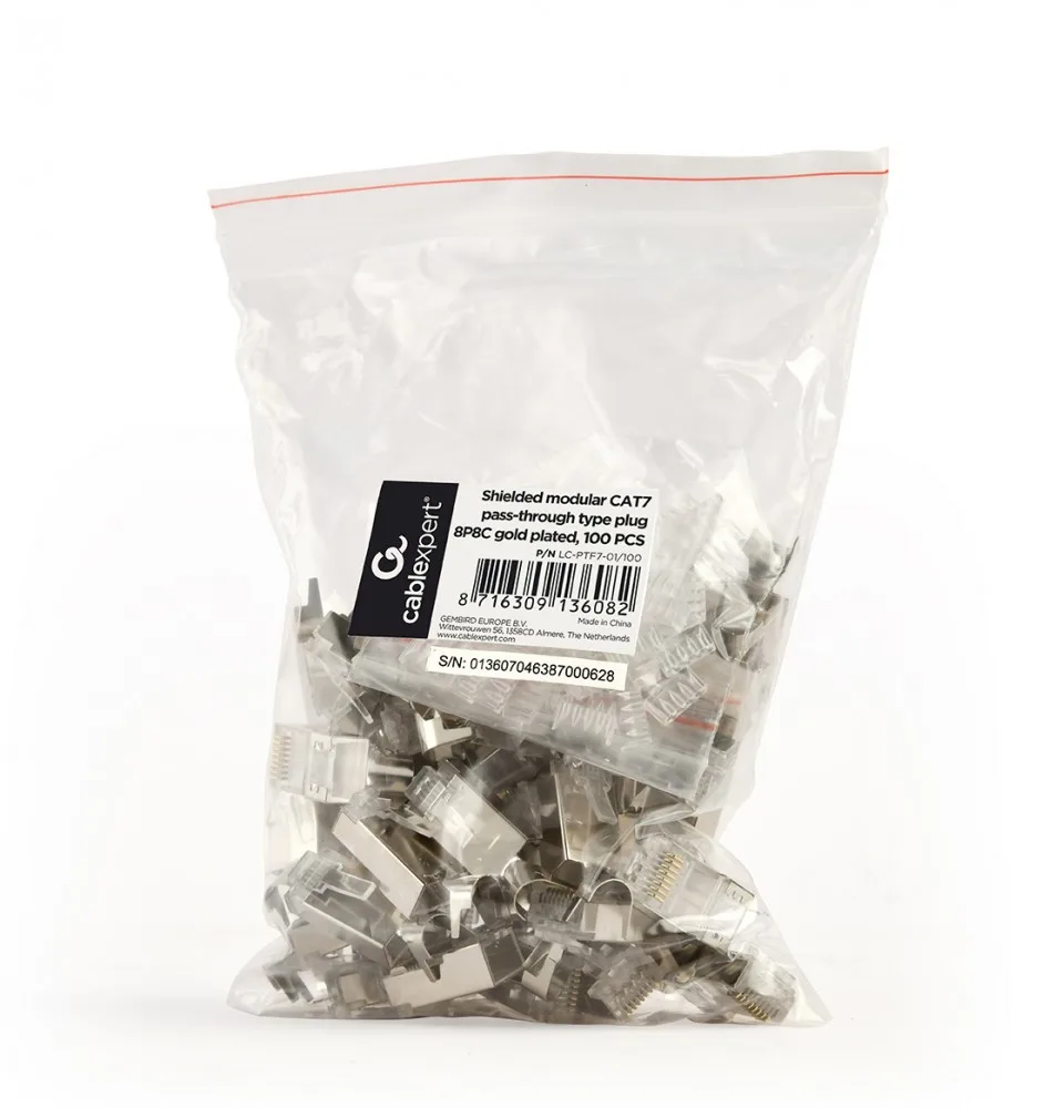 Gembird Modular plug CAT7 15u gold 100pcs - Image 9