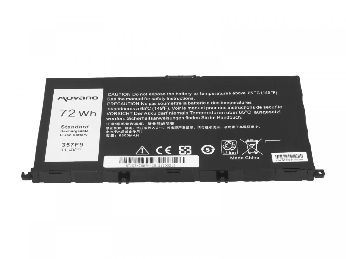 Movano Battery 357F9 for Dell Inspiron 5577 7557 - 6300 mAh (72 Wh) - Image 3